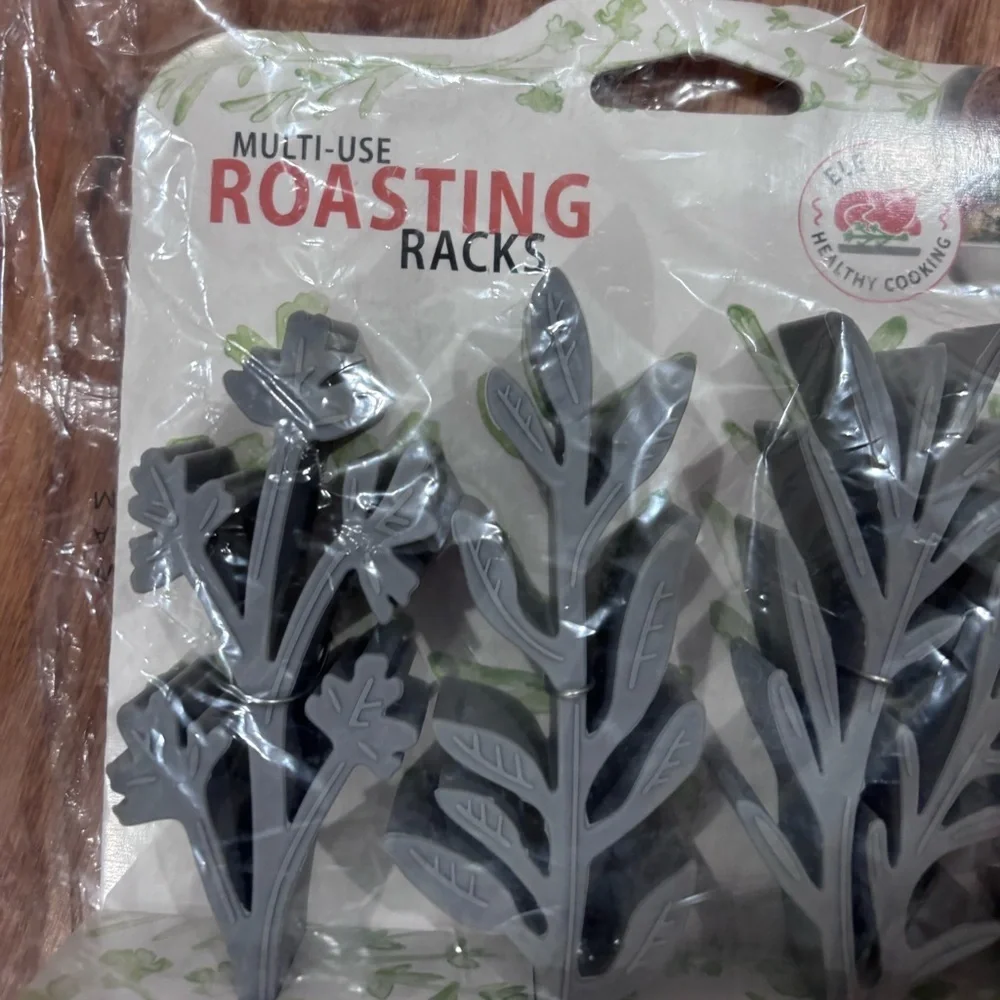 Talisman Designs Multiuse Roasting Rack - Gray Leaf Design